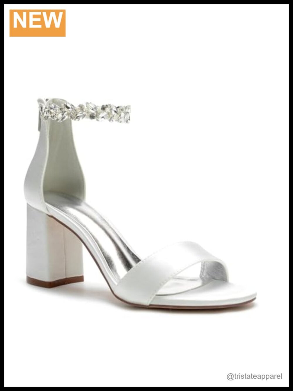 Womens Open Toe Chunky Block High Heel Crystal Evening Prom Party Dress Pump